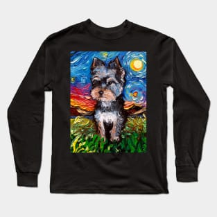 Yorkie Night 2 full image Long Sleeve T-Shirt